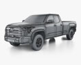 Toyota Tundra Double Cab Long bed SR 2024 3d model wire render