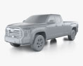 Toyota Tundra 双人驾驶室 Long bed SR 2024 3D模型 clay render