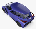 Toyota Rhombus mit Innenraum 2024 3D-Modell Draufsicht