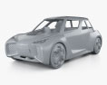 Toyota Rhombus з детальним інтер'єром 2024 3D модель clay render
