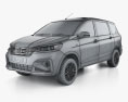 Toyota Rumion 2024 3D模型 wire render