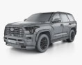 Toyota Sequoia Limited 2024 Modello 3D wire render