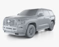 Toyota Sequoia Limited 2024 Modello 3D clay render