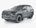 Toyota Sequoia TRD Pro 2024 3D-Modell wire render