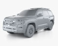 Toyota Sequoia TRD Pro 2024 3D модель clay render