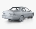 Toyota Corolla 轿车 带内饰 和发动机 2002 3D模型