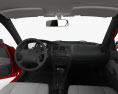 Toyota Corolla Sedán con interior y motor 2002 Modelo 3D dashboard
