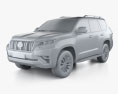 Toyota Land Cruiser Prado 5-door 2023 3D模型 clay render