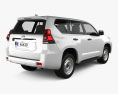 Toyota Land Cruiser Prado Base 5-Türer 2020 3D-Modell Rückansicht