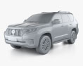 Toyota Land Cruiser Prado VX AU-spec 5ドア 2020 3Dモデル clay render