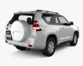 Toyota Land Cruiser Prado 3ドア 2016 3Dモデル 後ろ姿