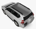 Toyota Land Cruiser Prado 3门 2016 3D模型 顶视图