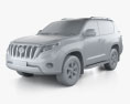 Toyota Land Cruiser Prado 3ドア 2016 3Dモデル clay render
