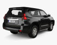 Toyota Land Cruiser Prado 3 portas 2020 Modelo 3d vista traseira