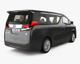 Toyota Alphard Hybrid Executive Lounge con interni 2021 Modello 3D vista posteriore