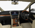 Toyota Alphard Hybrid Executive Lounge com interior 2021 Modelo 3d dashboard