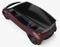 Toyota Fine-Comfort Ride mit Innenraum 2020 3D-Modell Draufsicht
