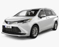 Toyota Sienna Limited гібрид з детальним інтер'єром 2023 3D модель