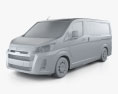 Toyota Hiace Crew Van L2H1 2022 3D-Modell clay render