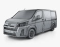 Toyota Hiace パネルバン L2H1 2022 3Dモデル wire render