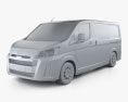 Toyota Hiace パネルバン L2H1 2022 3Dモデル clay render