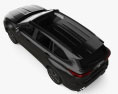 Toyota Kluger Crown ibrido Limited CN-spec 2024 Modello 3D vista dall'alto