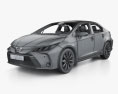 Toyota Corolla Altis avec Intérieur 2023 Modèle 3d wire render
