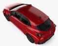 Toyota Corolla GR hatchback 2024 3D-Modell Draufsicht
