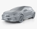 Toyota Corolla GR hatchback 2024 3D 모델  clay render