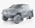 Toyota Hilux Dakar Rally 2020 3d model clay render