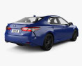 Toyota Camry XSE hybrid with HQ interior 2024 3d model back view