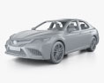 Toyota Camry XSE hybrid with HQ interior 2024 3d model clay render