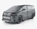Toyota Vellfire ZG Modellista Type A 2024 3Dモデル wire render