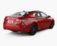 Toyota Camry XSE with HQ interior 2024 3d model back view