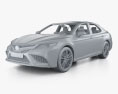 Toyota Camry XSE с детальным интерьером 2024 3D модель clay render