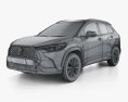 Toyota Corolla Cross LE US-spec 2024 3D 모델  wire render