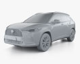 Toyota Corolla Cross LE US-spec 2024 Modello 3D clay render