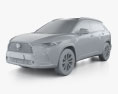 Toyota Corolla Cross XLE US-spec 2024 Modello 3D clay render