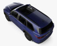 Toyota Sequoia Platinum 2024 3D模型 顶视图