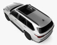 Toyota Sequoia SR5 TRD Sport 2024 3D模型 顶视图