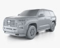 Toyota Sequoia SR5 2024 3D模型 clay render