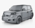 Toyota bB 2008 3D-Modell wire render