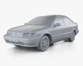 Toyota Tercel sedan US-spec 1997 3Dモデル clay render