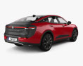 Toyota Crown Platinum US-spec 2024 3D模型 后视图