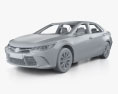 Toyota Camry Limited mit Innenraum 2018 3D-Modell clay render
