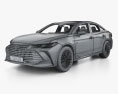 Toyota Avalon Limited Hybrid with HQ interior 2018 3d model wire render