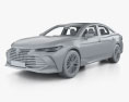 Toyota Avalon Limited Hybrid with HQ interior 2018 3d model clay render