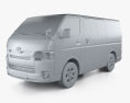 Toyota Hiace Combi SuperGL DX L1H1 2016 3D модель clay render