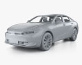 Toyota Crown Platinum US-spec con interni 2024 Modello 3D clay render