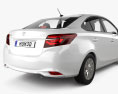 Toyota Vios CN-spec с детальным интерьером 2024 3D модель